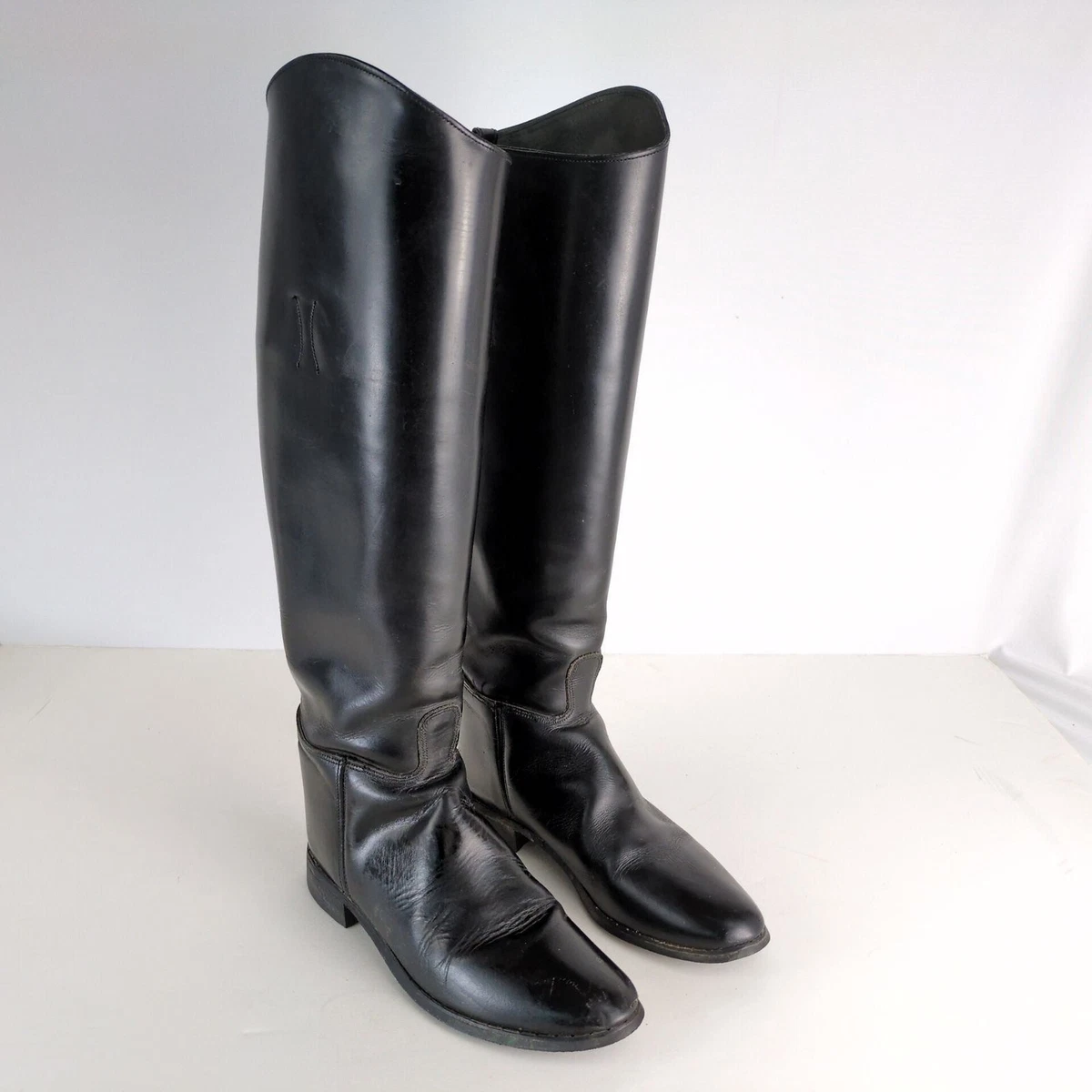 Vintage Men\'s 9.5 English Field Riding Boots Black Made USA All Leather Uppers Men main image 2