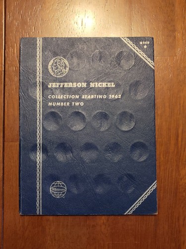 Used Whitman Jefferson Nickels No2 Starting 1962 Punch In Folder 9039