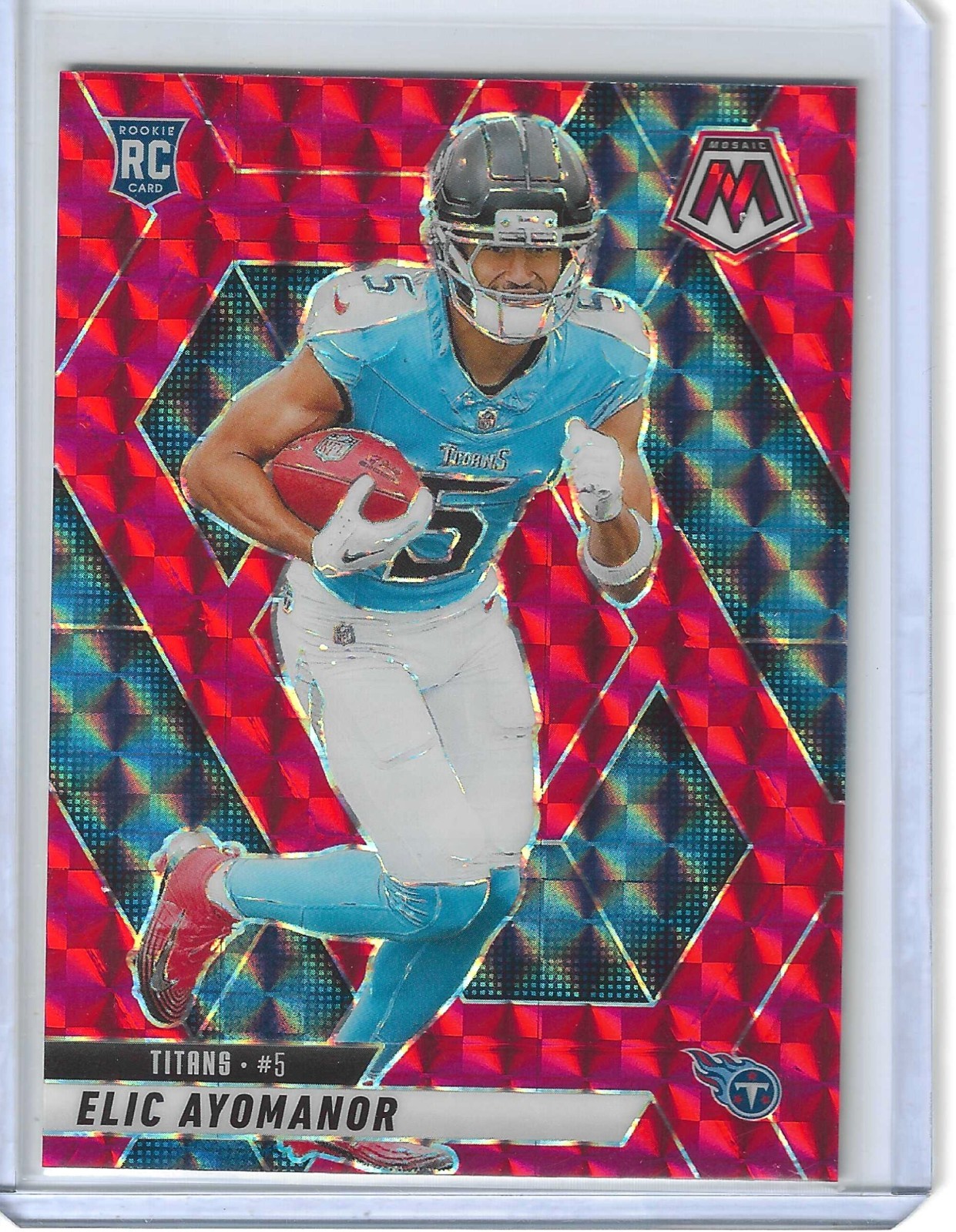 2025 Panini Mosaic - Elic Ayomanor #333 Red Mosaic Prizm