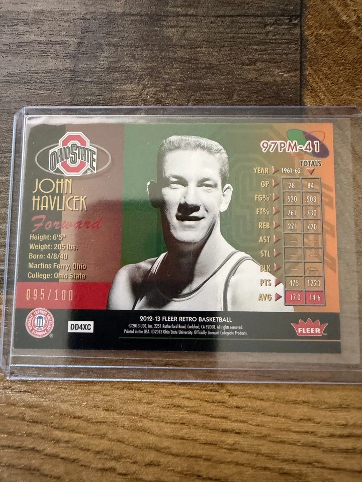 John Havlicek 2012-13 Fleer Retro 97-98 Metal Universe Precious Gems 95/100 - Image 3 of 3