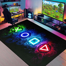 Games Area Rugs, Gamer Rug for Boy Cool Player Room Decor, Gaming Carpets for Bo