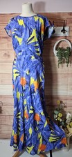 Gorgeous Foil Hawaiin Tropical Print Womens Maxi Dress Size 8
