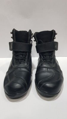 AXO 02V FN Black Motorcycle Street Riding leather Boots Men's Size 9 US