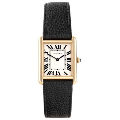 Cartier Tank Solo Yellow Gold Silver Dial 35x27mm 2742