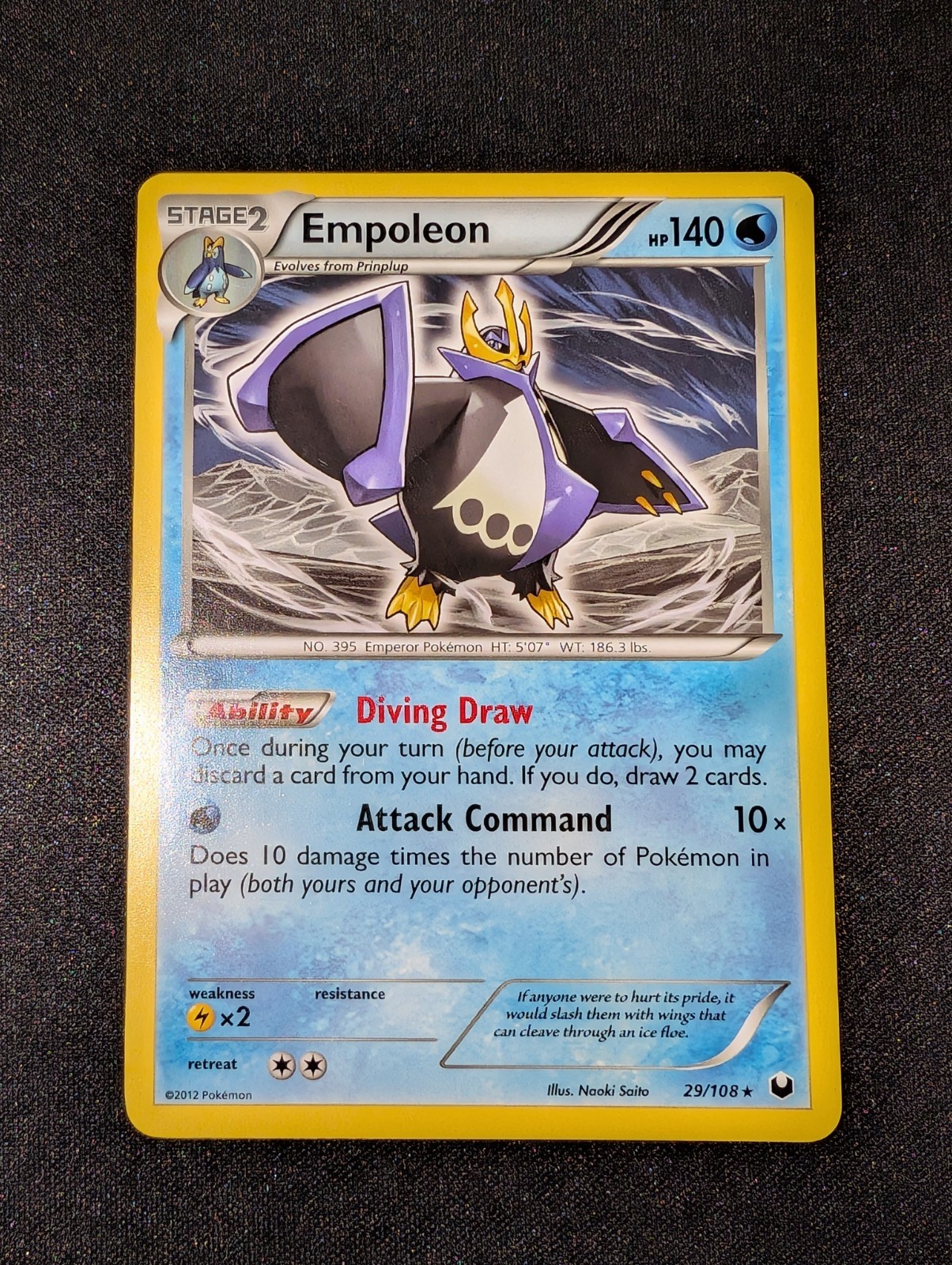Pokemon Empoleon 29/108 Rare Dark Explorers LP