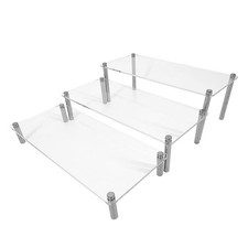 Acrylic Display Stand, 3-Tier, Separate, Assembled, For Product Display, Figure 