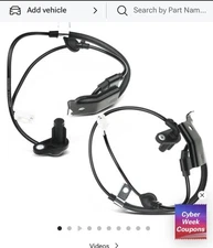 ABS Speed Sensor Set For 2009-2015 Toyota Venza Front Includes Wire Harness