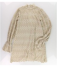 Free People Womens Simone lace A-line Dress, Beige, Small