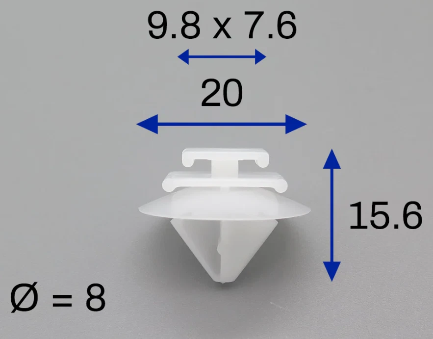 10x Fits Fiat Ducato exterior door side mould panel trim clip fastener 71737918 - image 3 of 3