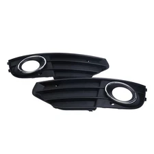 2Pcs L+R Front Bumper Fog Light Grilles Set FOR 2010 - 2016 Audi A4 Allroad B8