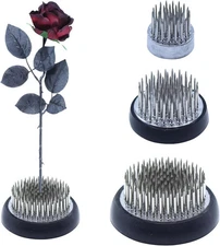 Stainless Floral Frogs Kenzan, Round Metal Flower Frog Vase Arranger Pin Holder 