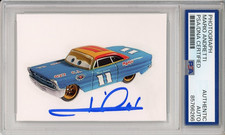 MARIO ANDRETTI DISNEY CARS MOVIE SIGNED PHOTOGRAPH AUTOGRAPH PSA DNA COA PICTURE