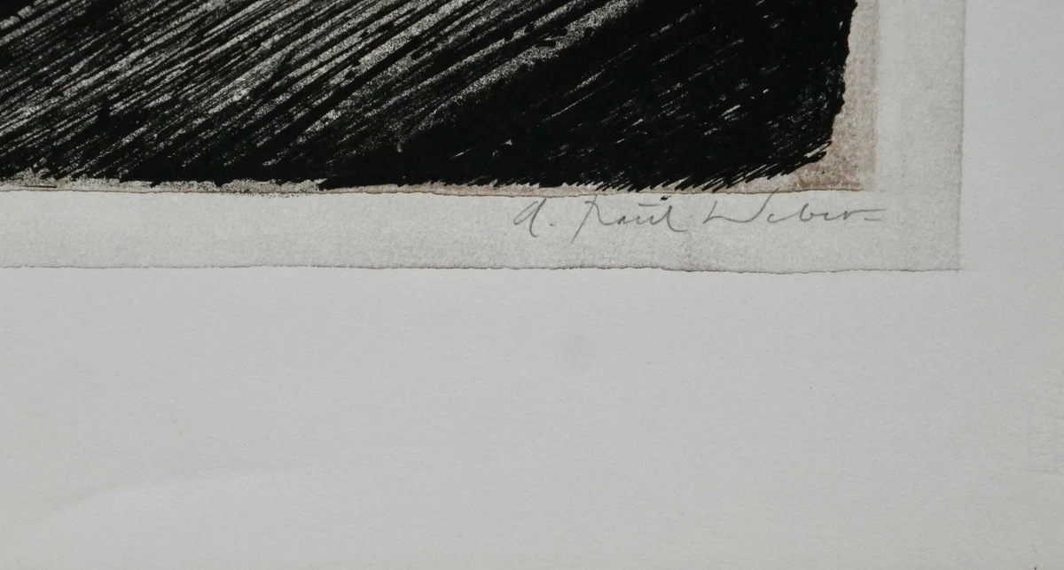 A. Paul Weber, Lithographie 1952, signiert, Morgenluft