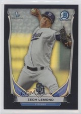 2014 Bowman Draft Chrome Black Refractor 9/75 Zech Lemond #CDP64 3d5