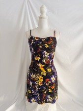 Urban Outfitters Velvet Floral Butterfly Mini Dress Size Small Stretch Velvet
