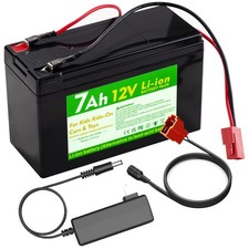 12V 7Ah Lithium-ion Battery Pack Charger for Kids Ride-on Cars, Toys