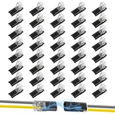 40 Pcs Double Wire Plug in Connector, 2 Pin Solderless Wire Splice Connectors...