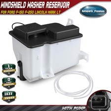 Windshield Washer Reservoir with Cap & Pump for Ford F-150 F-250 Lincoln Mark LT