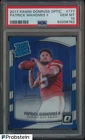 2017 Donruss Optic #177 Patrick Mahomes II RC Rated Rookie PSA 10 GEM MINT
