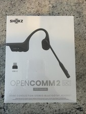Shokz Opencomm 2 uc Headphones In black With USB-C Adapter 2025 Model 