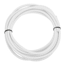 Braided Leather Cord, 6mm 3.3 Yard for Jewelry Making, White, 3 meters