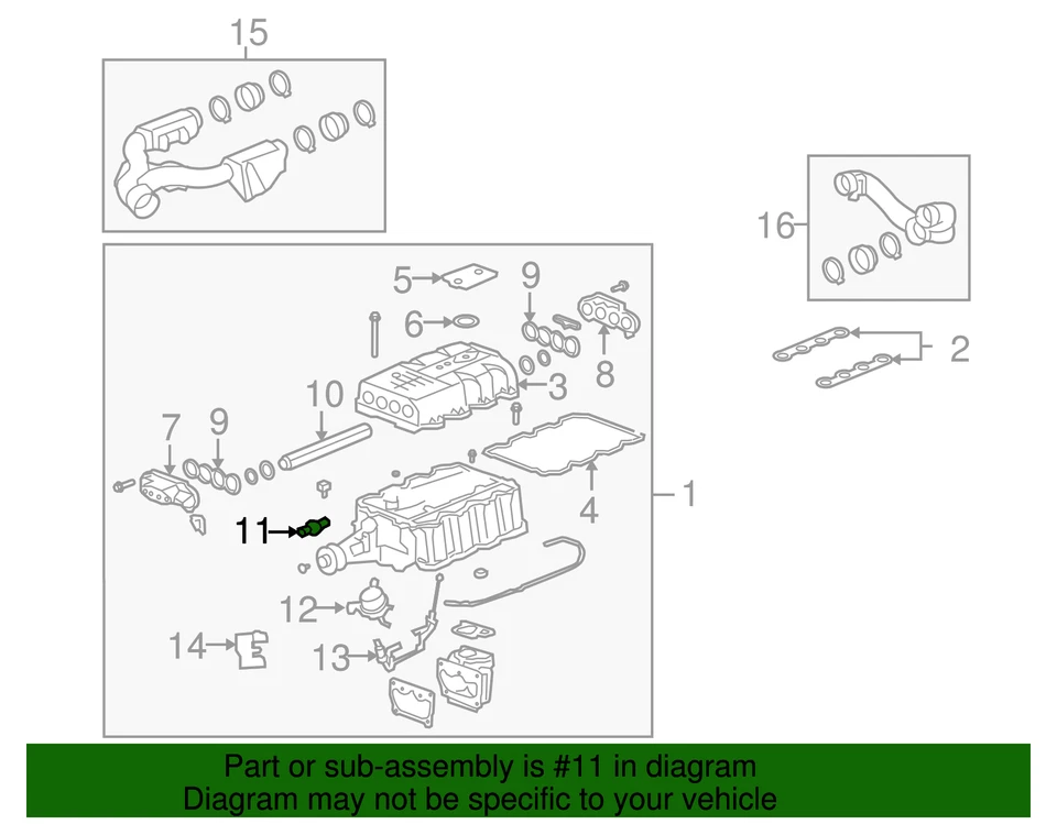 Genuine GM Air Cleaner Temperature Sensor 25036751 - Image 2 of 4