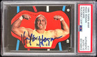 Hulk Hogan Signed 1985 Topps WWF Sticker Card #11 PSA/DNA 63134653 Auto 10
