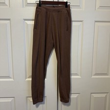 Skims Waffle Knit Joggers Size XS Dark Chocolate Pull On Lounge Pants Pockets