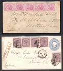 CEYLON 1881-90 two QV covers to the UK