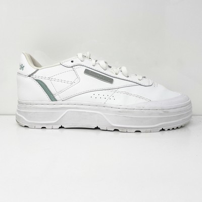 Reebok Womens Club C Double Geo GZ2158 White Casual Shoes Sneakers Size 10