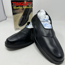 Tingley Weather Fashions Trim Rubber Overshoes, Black, Large, Men's 10-11.5