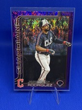 2025 Topps Update Series Johnathan Rodriguez Purple Rainbow Foil #076/250 RC  
