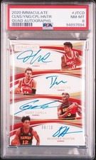 2020-21 Clint Capela De'Andre Hunter John Collins Trae Young Quad Auto /10 psa