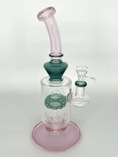 11" JELLYFISH PERC GLASS RIG BONG - 2 FREE GIFTS - MULTICOLOR BOROSILICATE GLASS