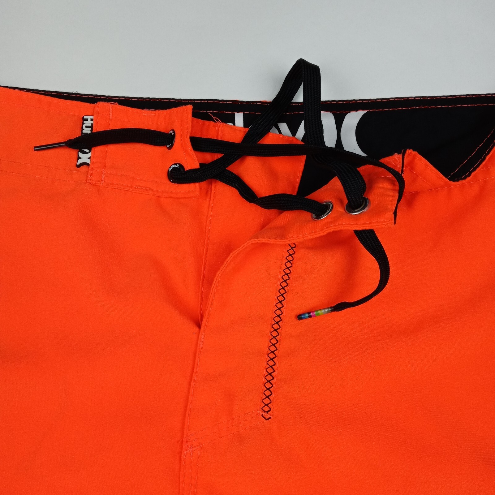 HURLEY Board Shorts Side Pocket Unlined Swimwear Orange Men's Size 36