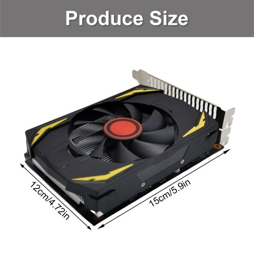 128Bit 4GB DDR5 PCIe Gaming Graphics Card 1667MHz Memory Frequency Cooling Fan - Picture 8 of 8