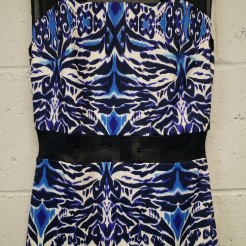 Amy Childs Dress BNWT Slip Dress Knee Length UK 8 Blue Abstract - Picture 4 of 11