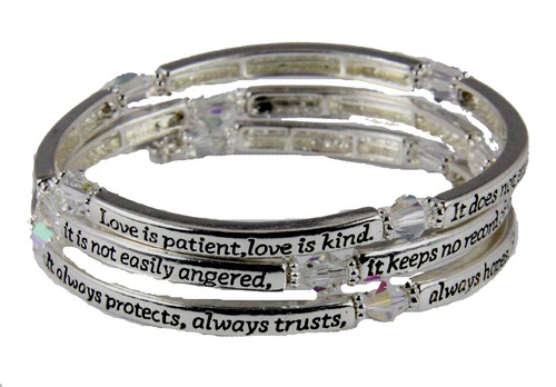 4031295 1st Corinthians 13 4 7 Love Is Patient Coil Wrap Bracelet Christian EBay 4031295 1st corinthians 13 4 7 love is patient coil wrap bracelet christian ebay