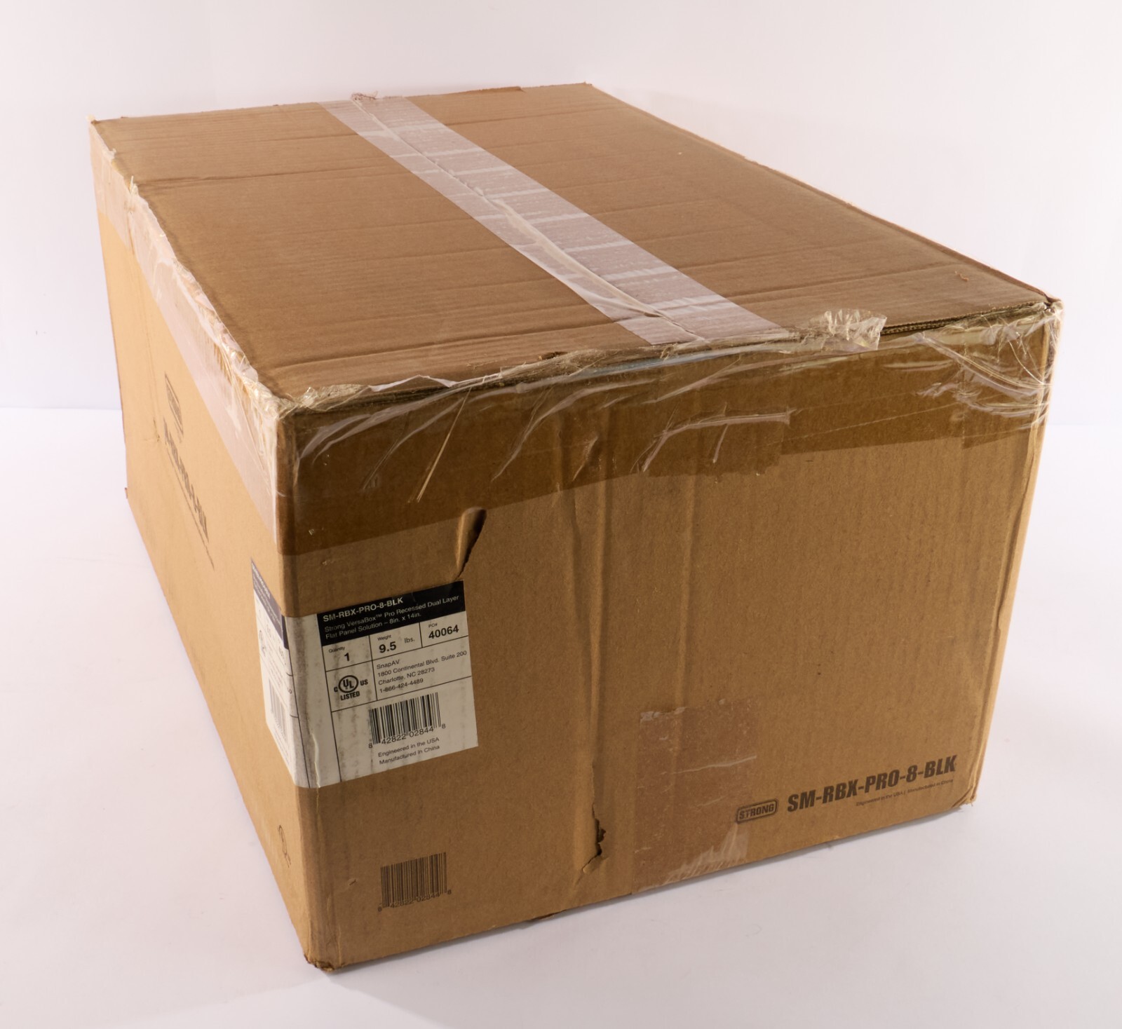 Strong VersaBox Pro Recessed Dual Layer Flat Panel Solution SM-RBX-PRO-8-BLK