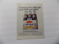 1969 PRINT AD PEPSI DIET COLA NUMBER 1 SUGAR ADDED