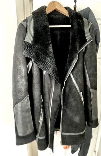 rick owens shearling leather jacket