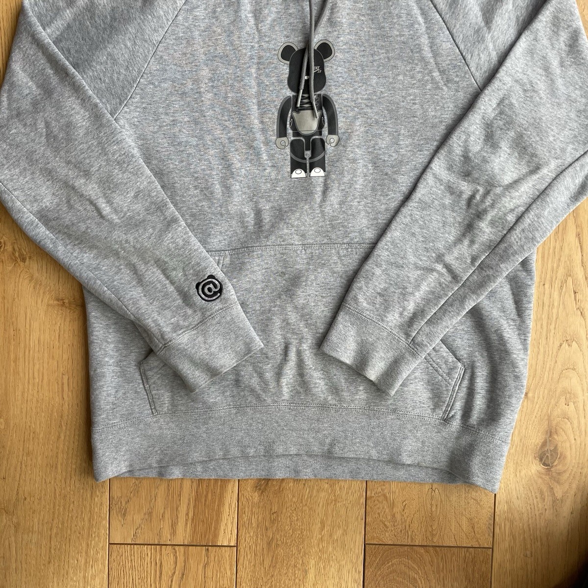 Nike SB X Bearbrick Hoodie Grey Medium | eBay UK