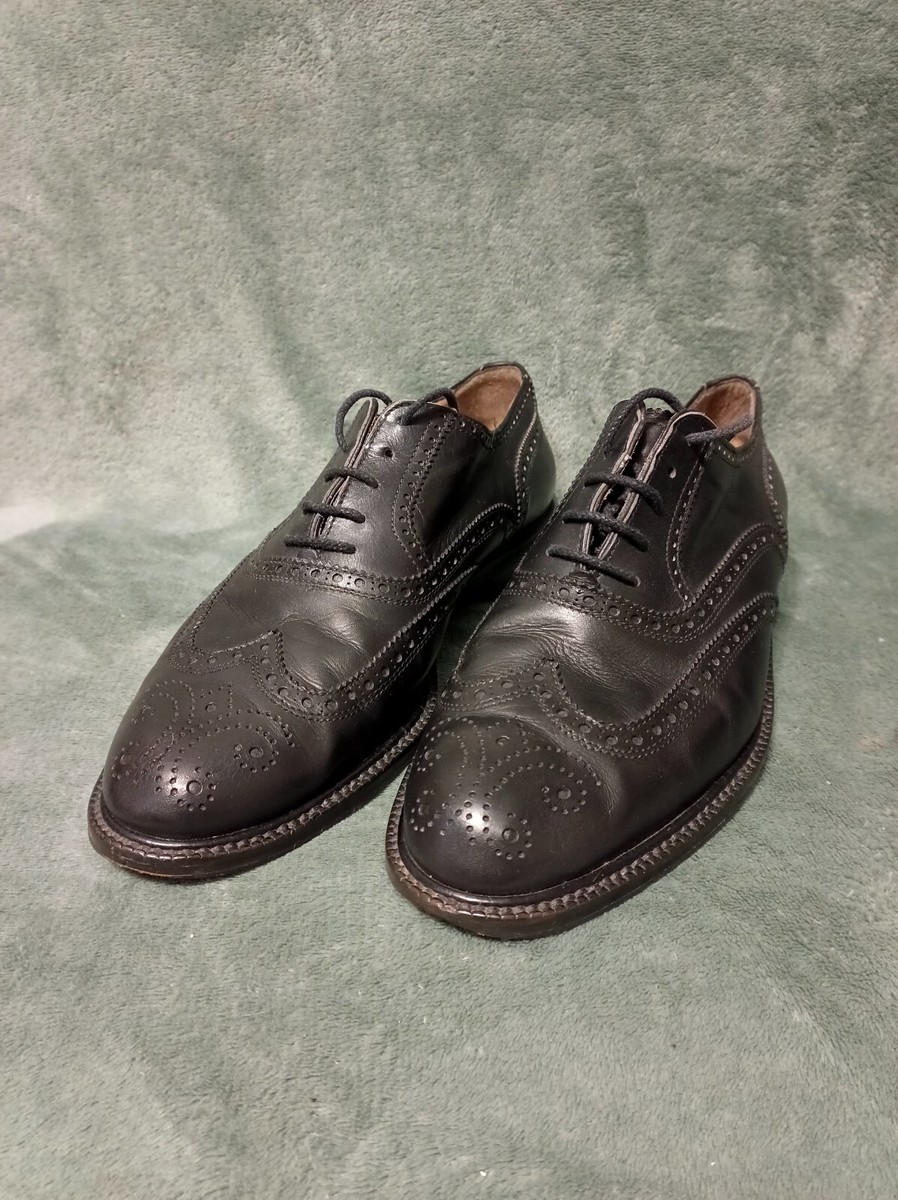 Giorgio Armani Black Leather Brogue Dress Derby Mens Oxford  display picture 3