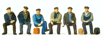Preiser 10351 Sitzende Industrie- Und Hafenarbeiter 6 Figuren H0 1:87 Handbemalt