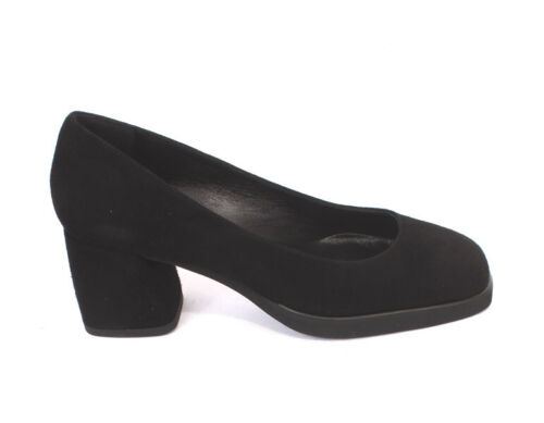 Luca Grossi 187 Black Suede Leather Platform Heel Shoes Pumps 37 / US 7 - Picture 3 of 8