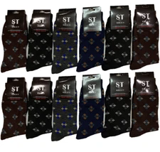 NEW 6-12 Pairs Mens Cotton Crew Fashion Casual Dress Socks Size9-11 10-13 SX-204