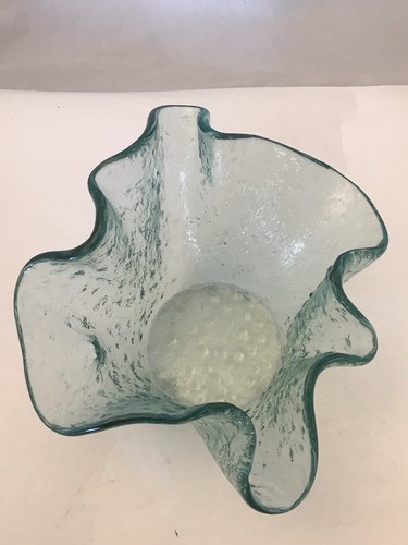 Light Blue Glass Coral Shaped Vase - Picture 6 of 12