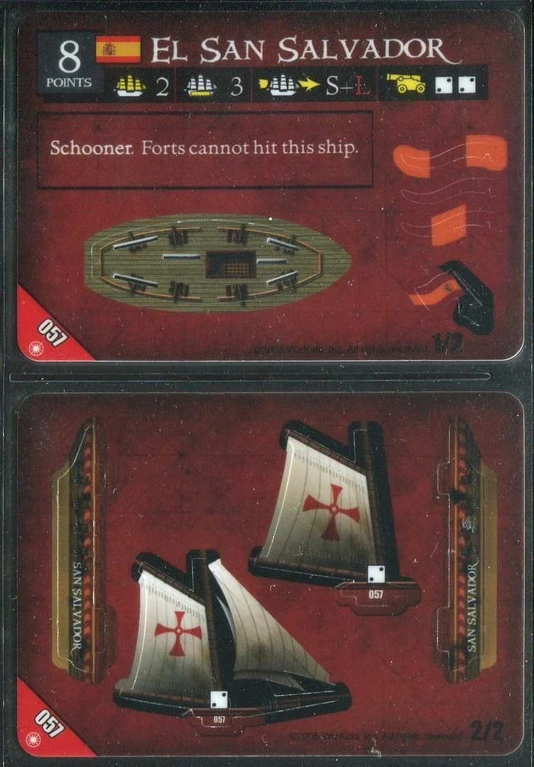 WizKids CSG Game Pirates 2005 Crimson Coast Spain Ship El San Salvador - 057  | eBay