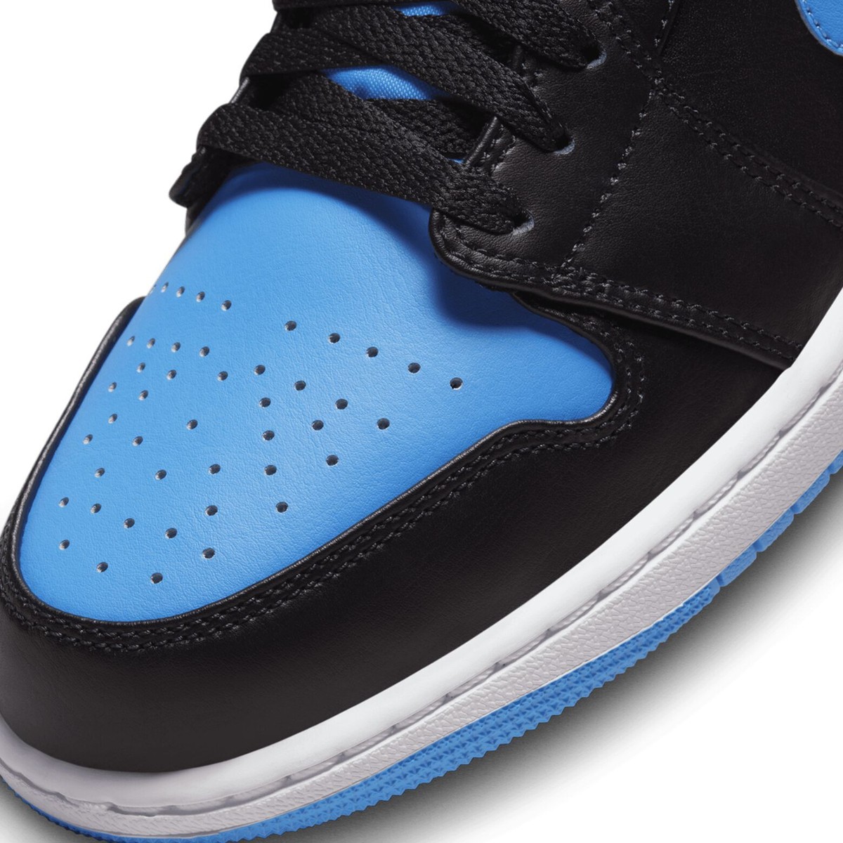 Nike Air Jordan 1 Low Black University Blue 553558-041 Men's