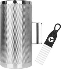 12 x 6 Stainless Steel Guiro Instrument Latin Percussion  Metal Guiro Shaker...